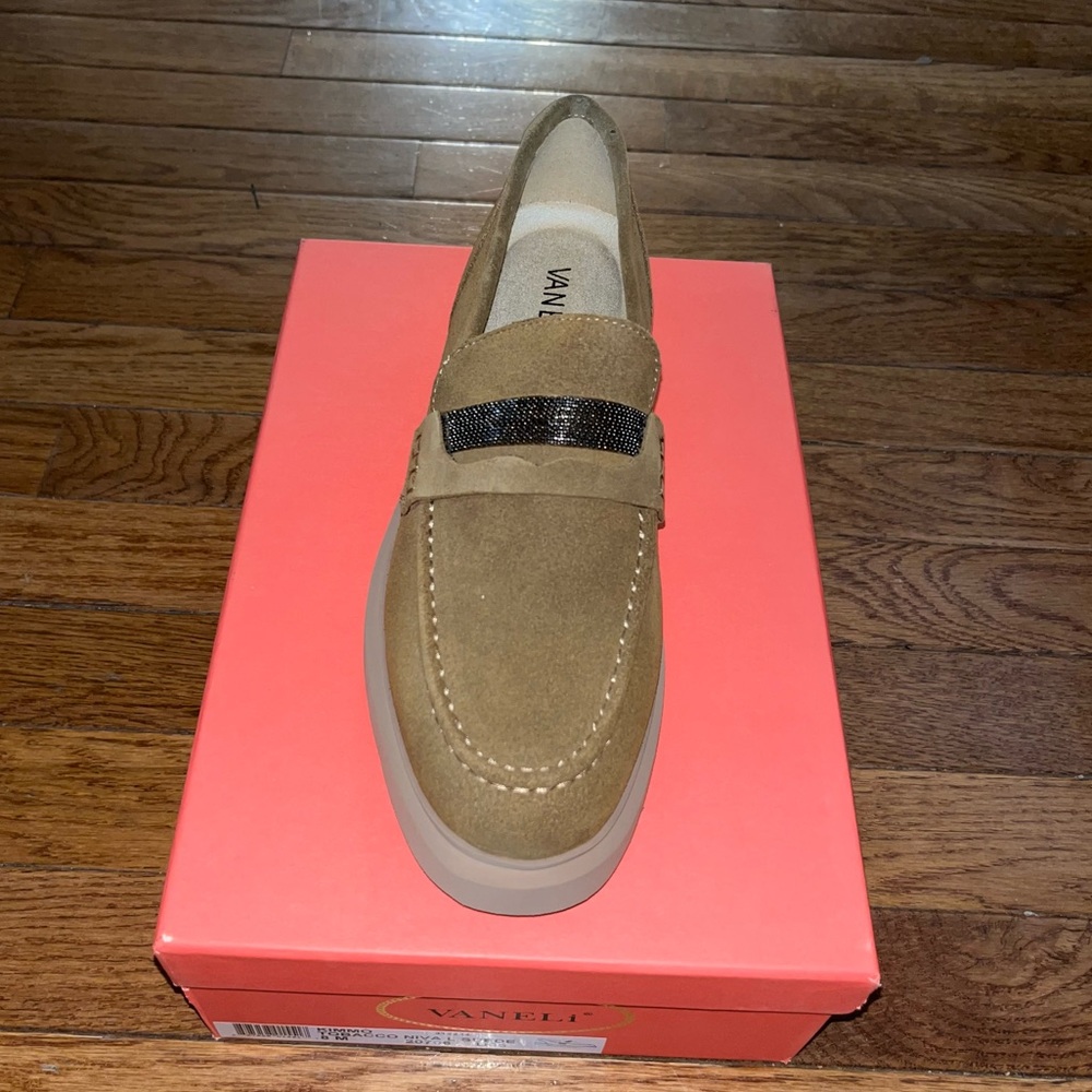 NEW Vaneli Suede Kimmo Loafers Tobacco Brown Women’s Size 8 - Picture 8 of 12